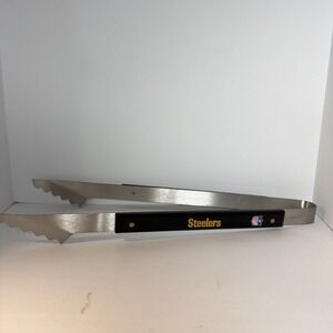 Stainless Steele Grilling tongs NFL Official Pittsburg Steelers